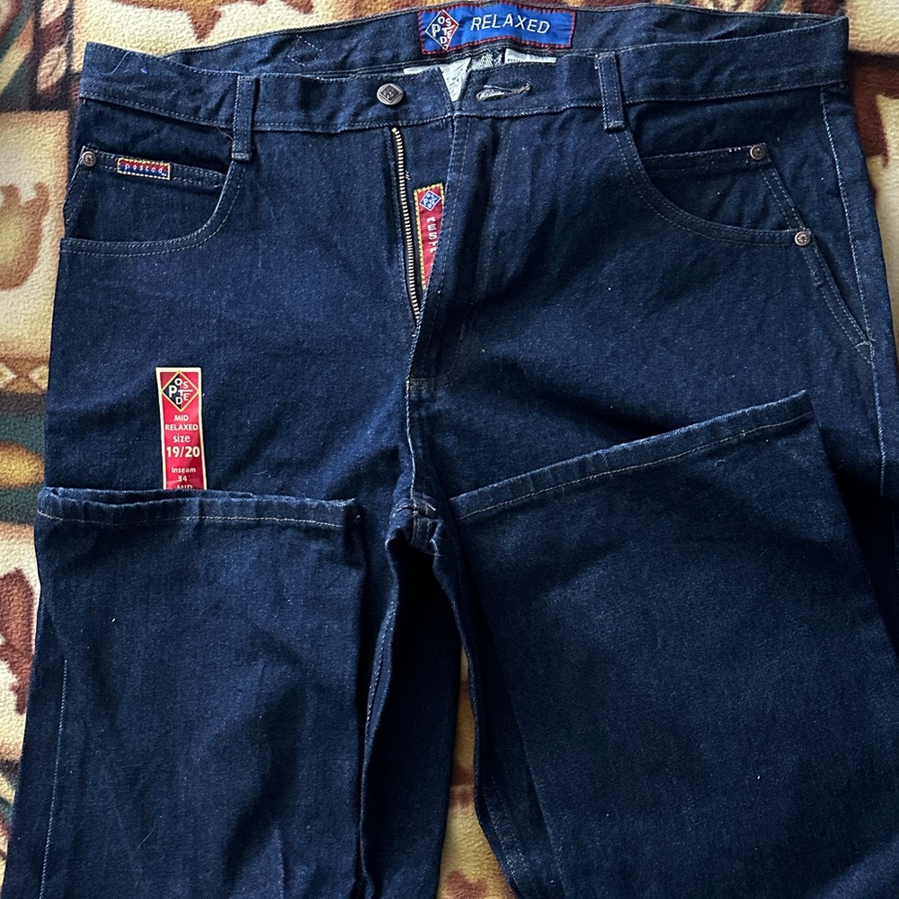 Relaxed Fit Men's Jeans - Dark Blue